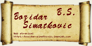 Božidar Simatković vizit kartica